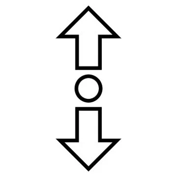 Expand Arrows Vertical Stroke Vector Icon Stock Illustration
