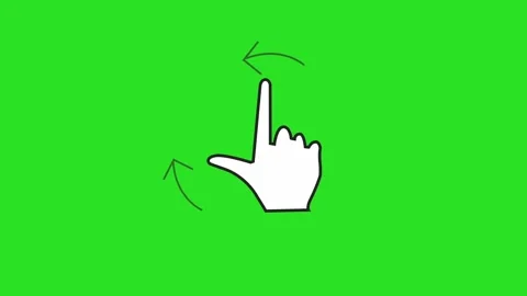 Expand Hand Cursor UI Web Icon Green Screen Animation 4K Stock Footage 339852869