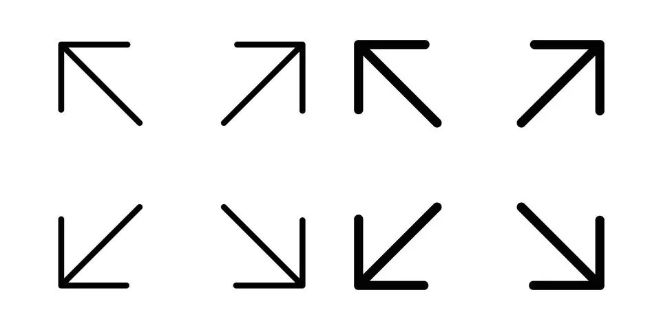 Expand icon or illustration vector symbols Stock Illustration