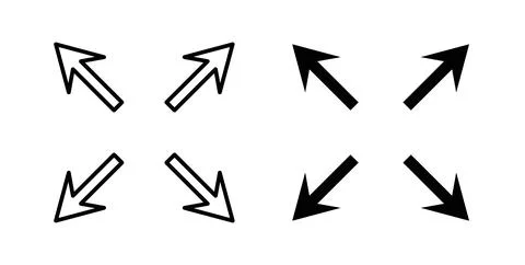 Expand icon symbol. Flat Vector illustration Stock Illustration