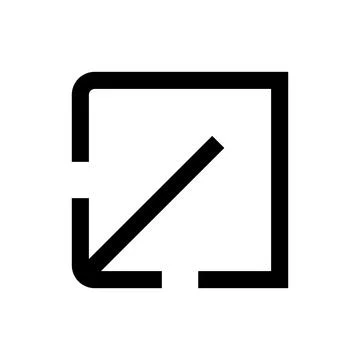 Expand icon symbol for user interface design isolated on transparent Stock Illustration