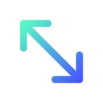 Expand pixel perfect gradient linear ui icon Stock Illustration