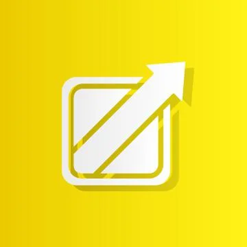 Expand the program window white icon with shadow Stock-Illustration