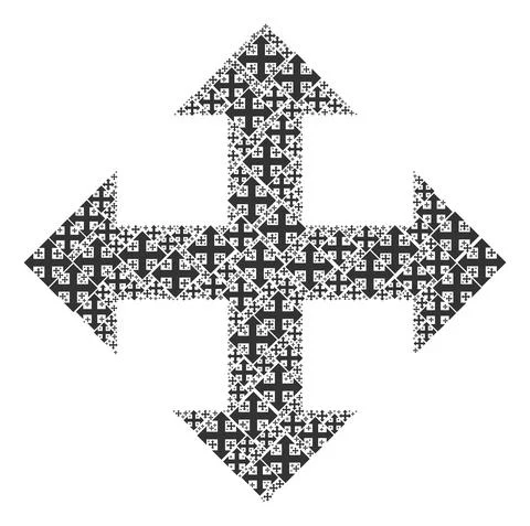 Expand Recursion Collage of Itself Icons 스톡 일러스트