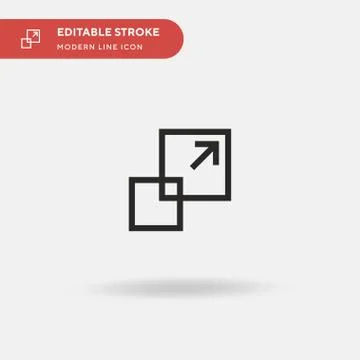 Expand Simple vector icon. Illustration symbol design template for web mobile Stock Illustration