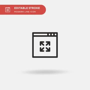 Expand Simple vector icon. Illustration symbol design template for web mobile Stock Illustration