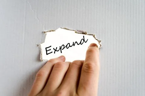 Expand text concept Stock Photos