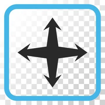 Expand Vector Icon In a Frame 스톡 일러스트