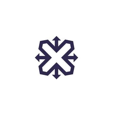 Expand vector sign, spread icon Illustrazione stock