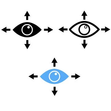 Expand view icon. Full screen size sign. Directional view symbol. Illustrazione stock