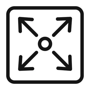 Expandable Arrows Navigation Icon for Enhanced User Interface and Experience Stock Illustration