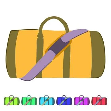 Expandable carry on bag vector cartoon graphic Stock Illustration