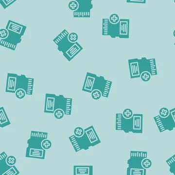 Expandable storage glyph vector seamless pattern Illustrazione stock