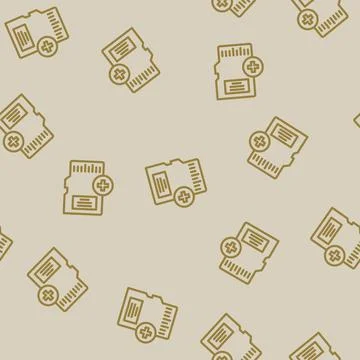 Expandable storage line vector seamless pattern Illustrazione stock