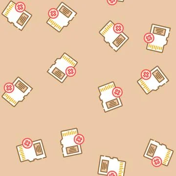 Expandable storage vector seamless pattern Illustrazione stock