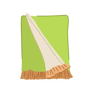 Expandable throw blanket cartoon vector illustration Illustration