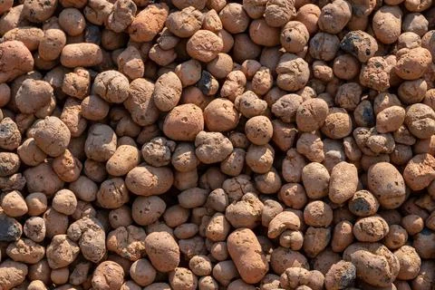 Expanded clay aggregate texture background Stock Photos