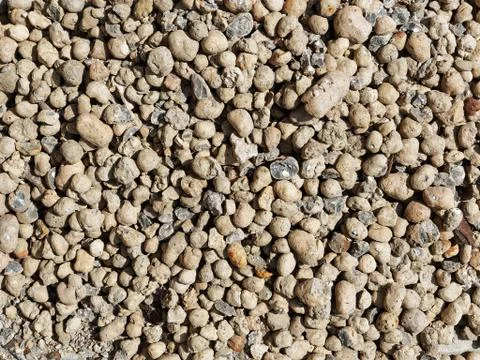 Expanded clay close up. View from above. Abstract background. Stock Photos