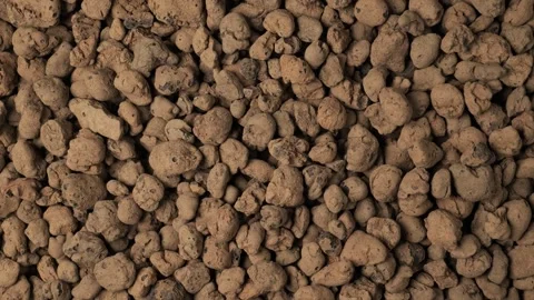 Expanded clay pebbles background dolly shot Видео 347099521