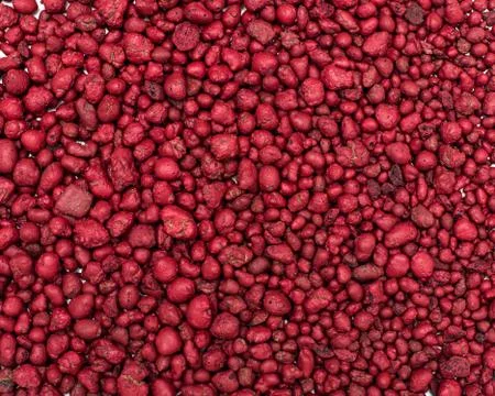 Expanded clay pebbles used as a growing media in hydroponics. Background clos Stock Photos