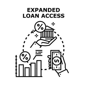 Expanded loan access concept vector illustration Stock Illustration