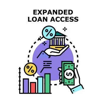 Expanded loan access concept vector illustration Stock Illustration