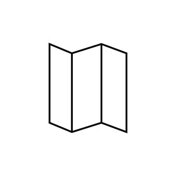 Expanded map icon. Element for mobile concept and web apps. Thin line icon for Stock Illustration