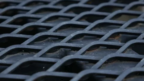 Expanded Metal Mesh Grid Pattern Texture Stock Footage 329227367