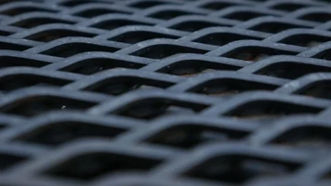 Expanded Metal Mesh Grid Pattern Texture Stock Footage 329227374