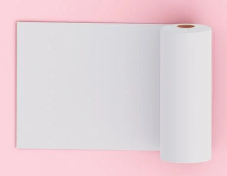 An expanded paper towel roll Stock Illustration