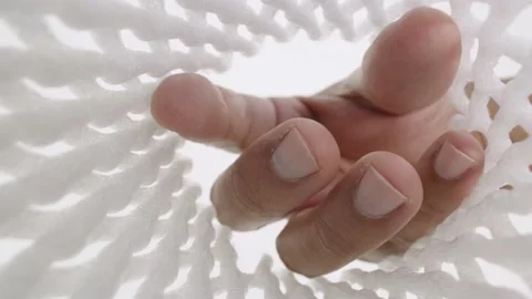 Expanded polyethylene foam mesh for Fruit Wrap To prevent bumps. Stock Footage 236745528