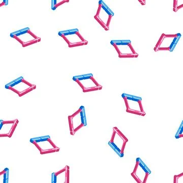 Expander gym exercising tool isometric icon seamless pattern Illustrazione stock
