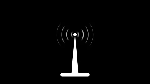 Expanding arc waves motion graphics and Radio waves background animation Stock Footage 265878367