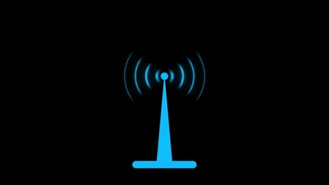 Expanding arc waves motion graphics and Radio waves background animation Stock Footage 265878374