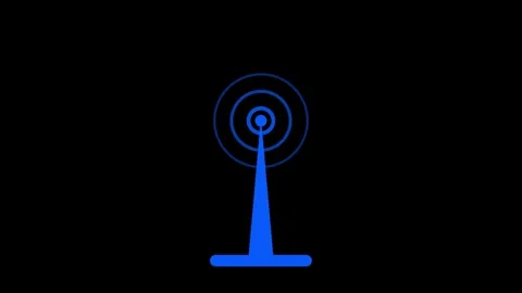 Expanding arc waves motion graphics and Radio waves background animation Stock Footage 265878376