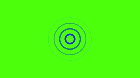 Expanding arc waves motion graphics with green screen background Stock Footage 303553495