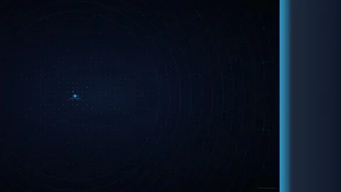 Expanding Blue Circle Scan Loop - Radial Data Interface Background Stock Footage 341565046