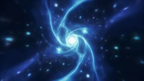 Expanding Blue Energy Orb Plasma Transition Stock Footage 340045477
