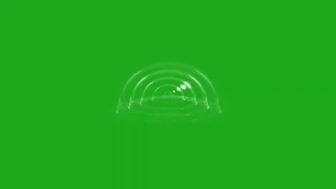 Expanding bubble waves on green screen background Stock Footage 277433559