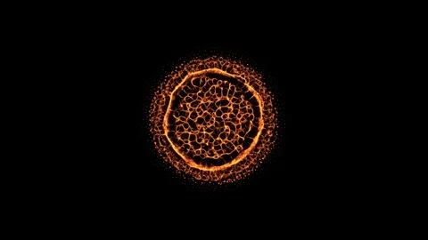 Expanding Circular Growth of Organic Root Network. Black Background Stock Footage 247054100