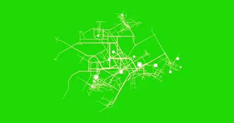 Expanding City Network Mapping Growth Showing Urban Roads Coverage Video stock 318138678