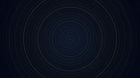 Expanding Concentric Circle Loop - Dark Blue Radial Ripple Backdrop Stock Footage 341568226