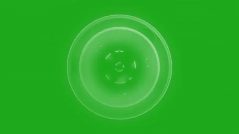 Expanding digital circular waves on green screen background Stock Footage 276613024