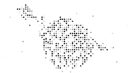 Expanding Dots Create Remote Antarctic Shape Stock Footage 316182294