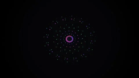 Expanding Dots Forming a Circular Pattern Stock Footage 325367804