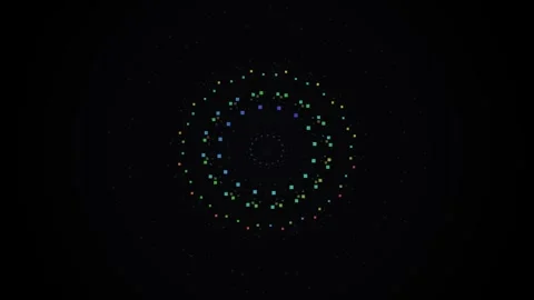 Expanding Dots Forming a Circular Pattern Stock Footage 325771924
