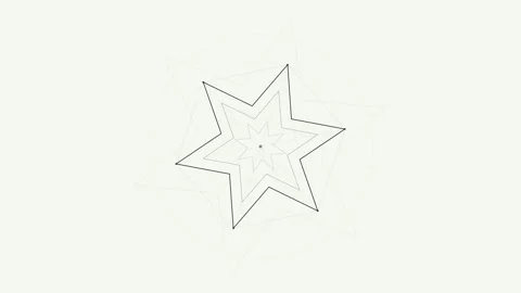 Expanding Geometric Polygon Star for Mathematical Demonstration Uses Stock Footage 332886433