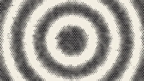 Expanding Halftone Dot Pattern Radial Ripple Effect Motion Graphic Stock Footage 348679760