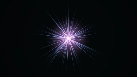 Expanding Light Rays Emanate from Central Source Stock Footage 326996886