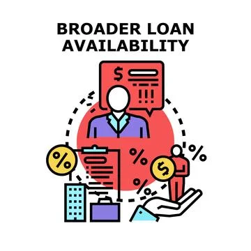 Expanding loan availability for financial accessibility and business support Stock Illustration